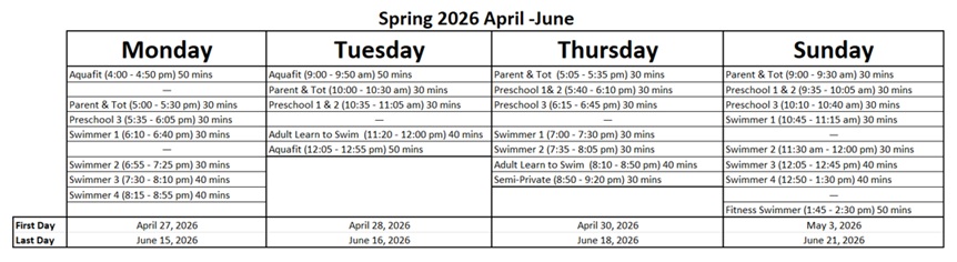 sping schedule jpag